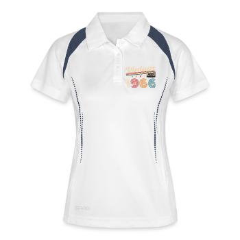 60 Ans 1966 Vintage Rétro Cadeau D'anniversaire - Polo respirant Femme - blanc/marine - Devant
