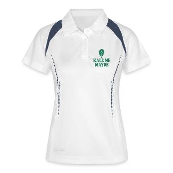 Kale Me Maybe – Funny Veggie Design - Women's Polo breathable - white/navy - Front