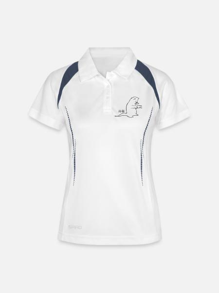 Zhan Mao - the standing cat - Women's Polo breathable - white/navy