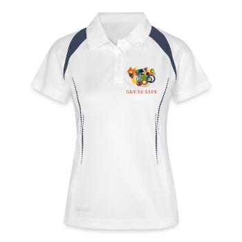 L’art, c’est la vie – Colour Rush - Polo respirant Femme - blanc/marine - Devant