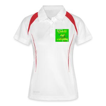 Celles du football à cinq - Polo respirant Femme - blanc/marine - Devant