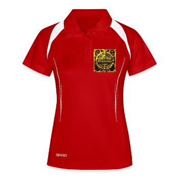 Golden Quantum Computer Emblem - Women's Polo breathable - white/navy - Front