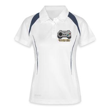 Life's Hard Mode No Cheat Codes - Women's Polo breathable - white/navy - Front