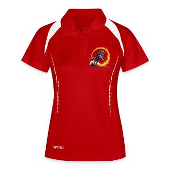 Fire Circle Cowboy Rider - Women's Polo breathable - white/navy - Front