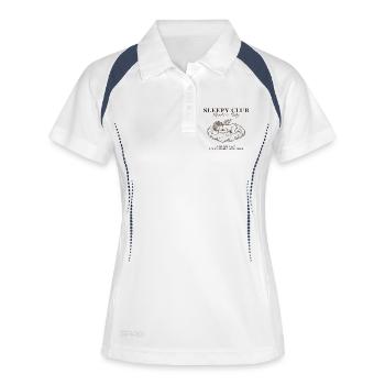 Sleepy Club Cherub Renaissance Design - Frauen Polo atmungsaktiv - Weiß/Navy - Vorne