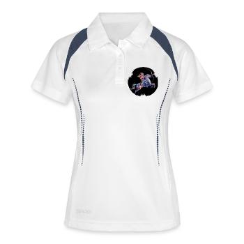 Constellation géométrique du Sagittaire - Polo respirant Femme - blanc/marine - Devant