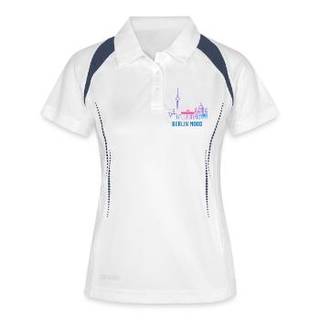 Berlin Mood Neon Skyline - Women's Polo breathable - white/navy - Front