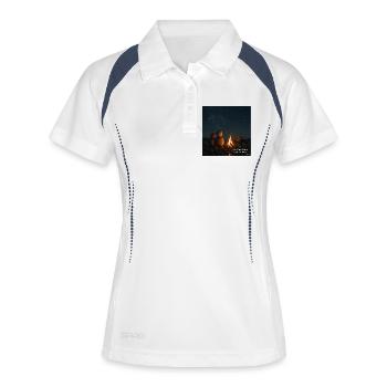 Mar&Mug Geschichte - Frauen Polo atmungsaktiv - Weiß/Navy - Vorne