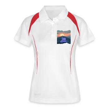 Every step counts Neon Horizon - Women's Polo breathable - white/navy - Front