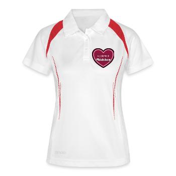 Klempnerin Klempner Mädchen Kind Azubine Azubi - Frauen Polo atmungsaktiv - Weiß/Navy - Vorne