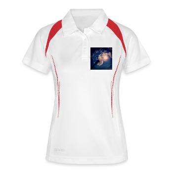 Souffler dans le vent - Polo respirant Femme - blanc/marine - Devant