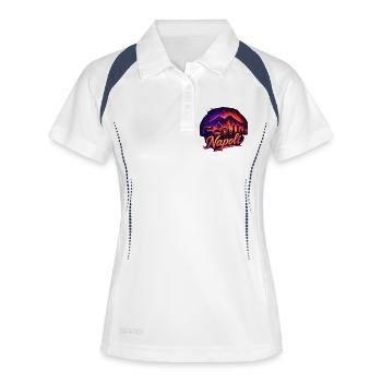 Neapel Stadt Italien Napoli Silhouette Geschenk - Frauen Polo atmungsaktiv - Weiß/Navy - Vorne