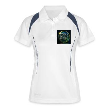 Syndic8 Musique Badge Cosmic Metal - Polo respirant Femme - blanc/marine - Devant