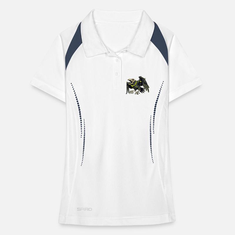 Neon Skeleton Crow Women's Polo breathable