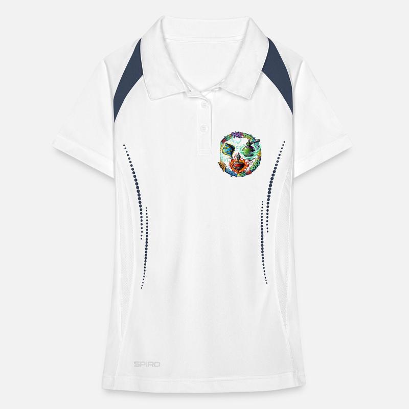 Cercle de graffitis de feu Yoyo Polo respirant Femme