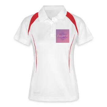 Gupri est pastel mandala - Polo respirant Femme - blanc/marine - Devant