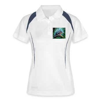 Neon Chameleon Jungle Magic - Women's Polo breathable - white/navy - Front