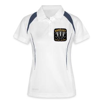 Radiology Skeletons Dance "You Pose - We Expose" - Women's Polo breathable - white/navy - Front
