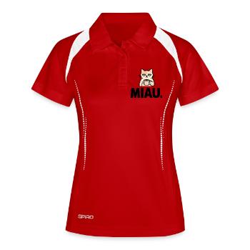 Meow morning grouches - Women's Polo breathable - white/navy - Front