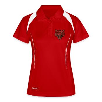 Red Tiger Roar  - Women's Polo breathable - white/navy - Front