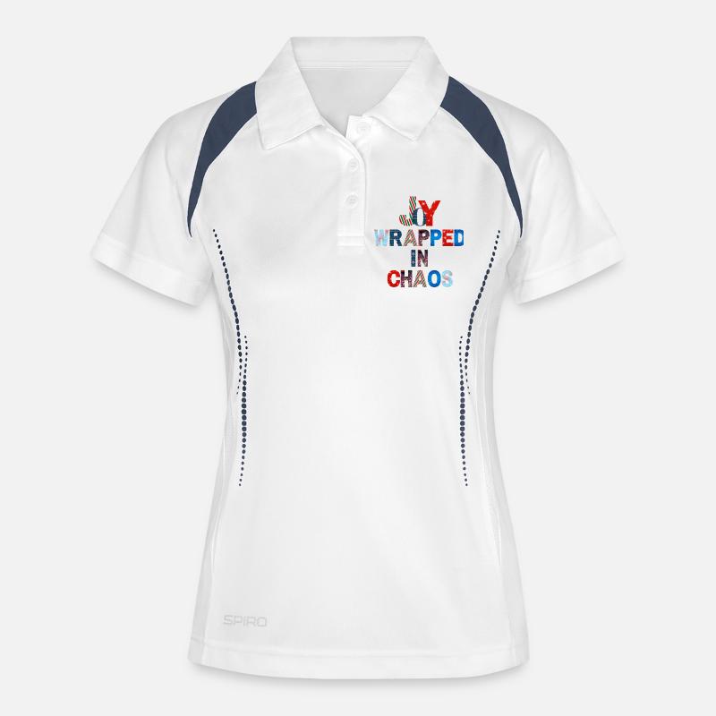 Christmas typography design - Women's Polo breathable - white/navy