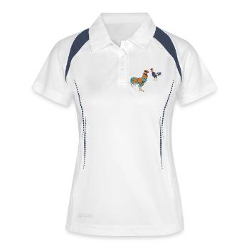 Rivaux - Polo respirant Femme - blanc/marine - Devant