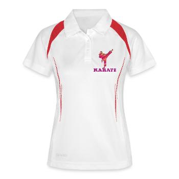 Karate Silhouette Color Explosion - Women's Polo breathable - white/navy - Front