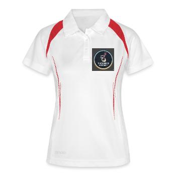 Willst du meinen 06 oder meinen Snap? - Frauen Polo atmungsaktiv - Weiß/Navy - Vorne