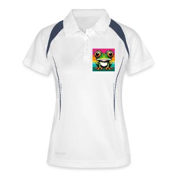 frog - Women's Polo breathable - white/navy - Front