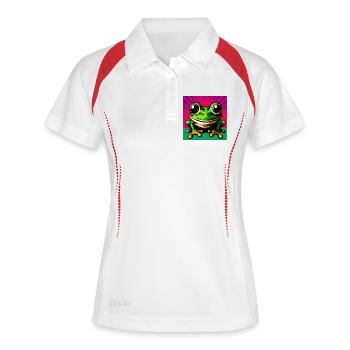 frog - Women's Polo breathable - white/navy - Front