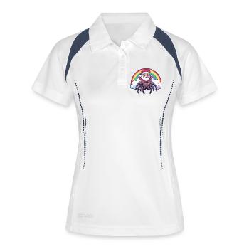 Tarentule Père Noël - Polo respirant Femme - blanc/marine - Devant
