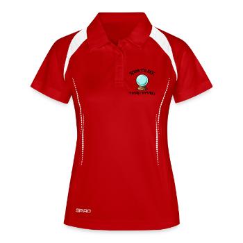 Boule de cristal - Polo respirant Femme - blanc/marine - Devant