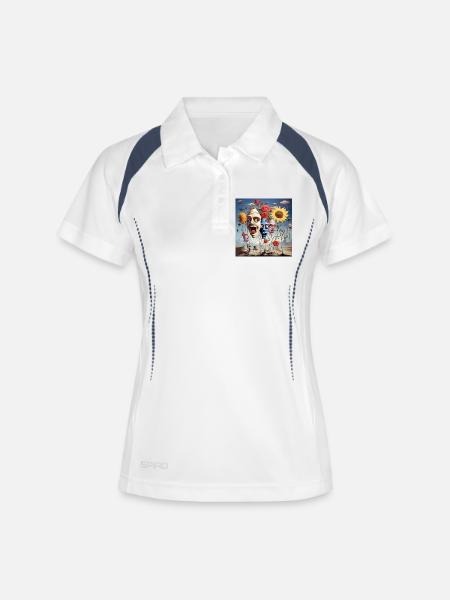 Mask Forest of Blossom Dreams - Women's Polo breathable - white/navy