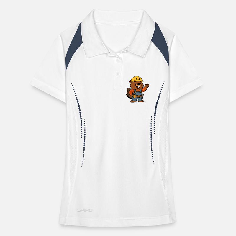 Beaver Construction Worker Bob Helm Hello Planbuilder Polo respirant Femme
