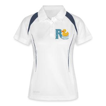 Gummy Duck Pension 2026 - Retraite - Pension - Polo respirant Femme - blanc/marine - Devant