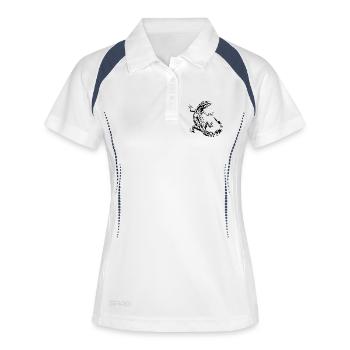 leopard gecko - Women's Polo breathable - white/navy - Front