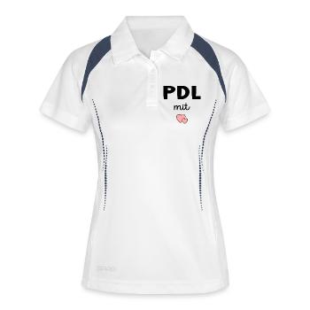PDL Nursing Service Management with Heart - Women's Polo breathable - white/navy - Front