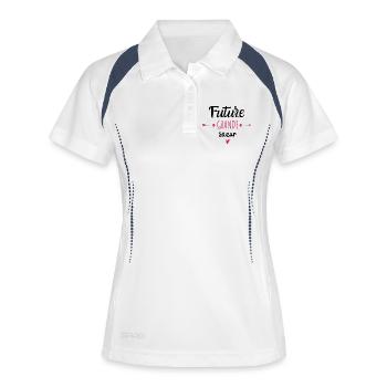 Future grande sœur - idée cadeau annonce grossesse - Polo respirant Femme - blanc/marine - Devant