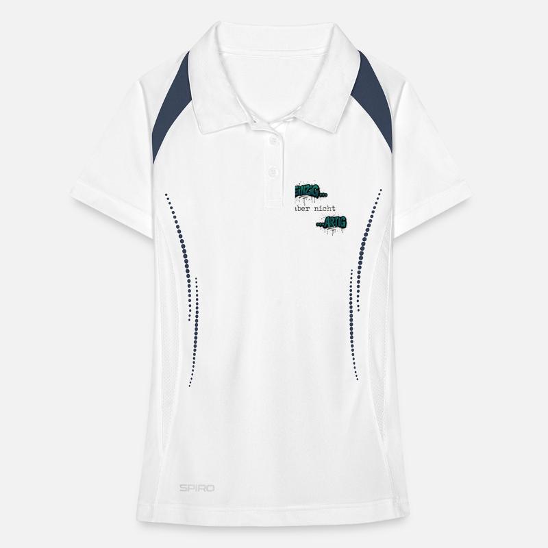 Graffiti « Unique mais pas agréable » couleur tendance Polo respirant Femme