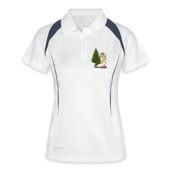 Salutations de la saison depuis le récif - Polo respirant Femme - blanc/marine - Devant