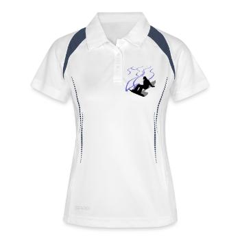 Snowboard - Frauen Polo atmungsaktiv - Weiß/Navy - Vorne