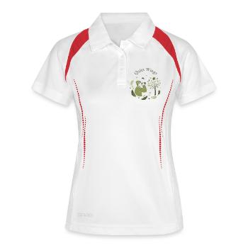 Quiet Wings - Frauen Polo atmungsaktiv - Weiß/Navy - Vorne