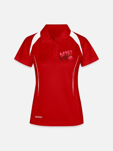 Berry Cute Raspberry - Women's Polo breathable - white/navy