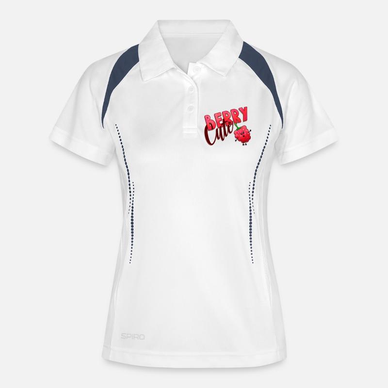 Berry Cute Raspberry - Women's Polo breathable - white/navy