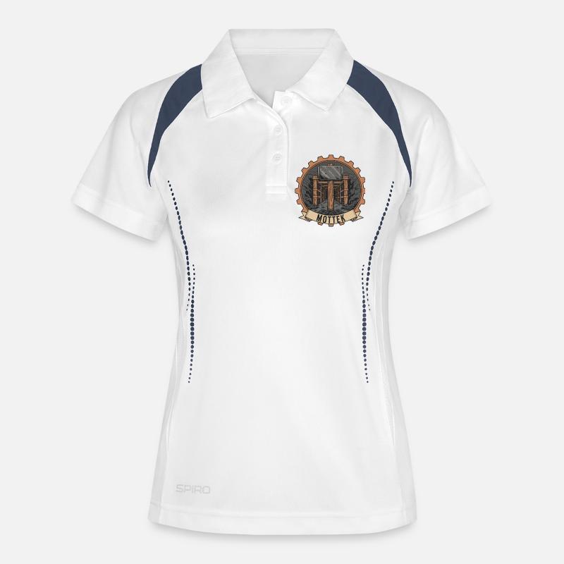 Mottek Mining Tunnel Logo - Women's Polo breathable - white/navy