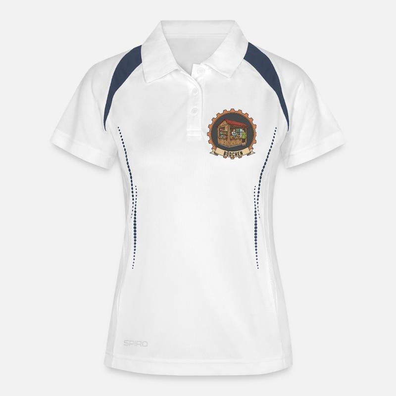 Büdchen sales booth illustration - Women's Polo breathable - white/navy