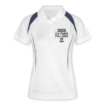 Cherche Politesse en CDI - Polo respirant Femme - blanc/marine - Devant
