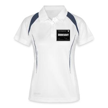 Photo d’identité judiciaire - Polo respirant Femme - blanc/marine - Devant