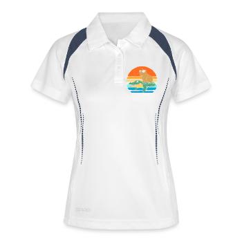 Bon anniversaire - Polo respirant Femme - blanc/marine - Devant