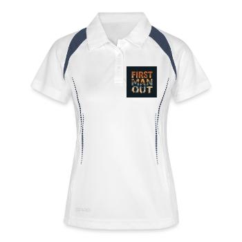 First Man Out Mountain Escape - Frauen Polo atmungsaktiv - Weiß/Navy - Vorne
